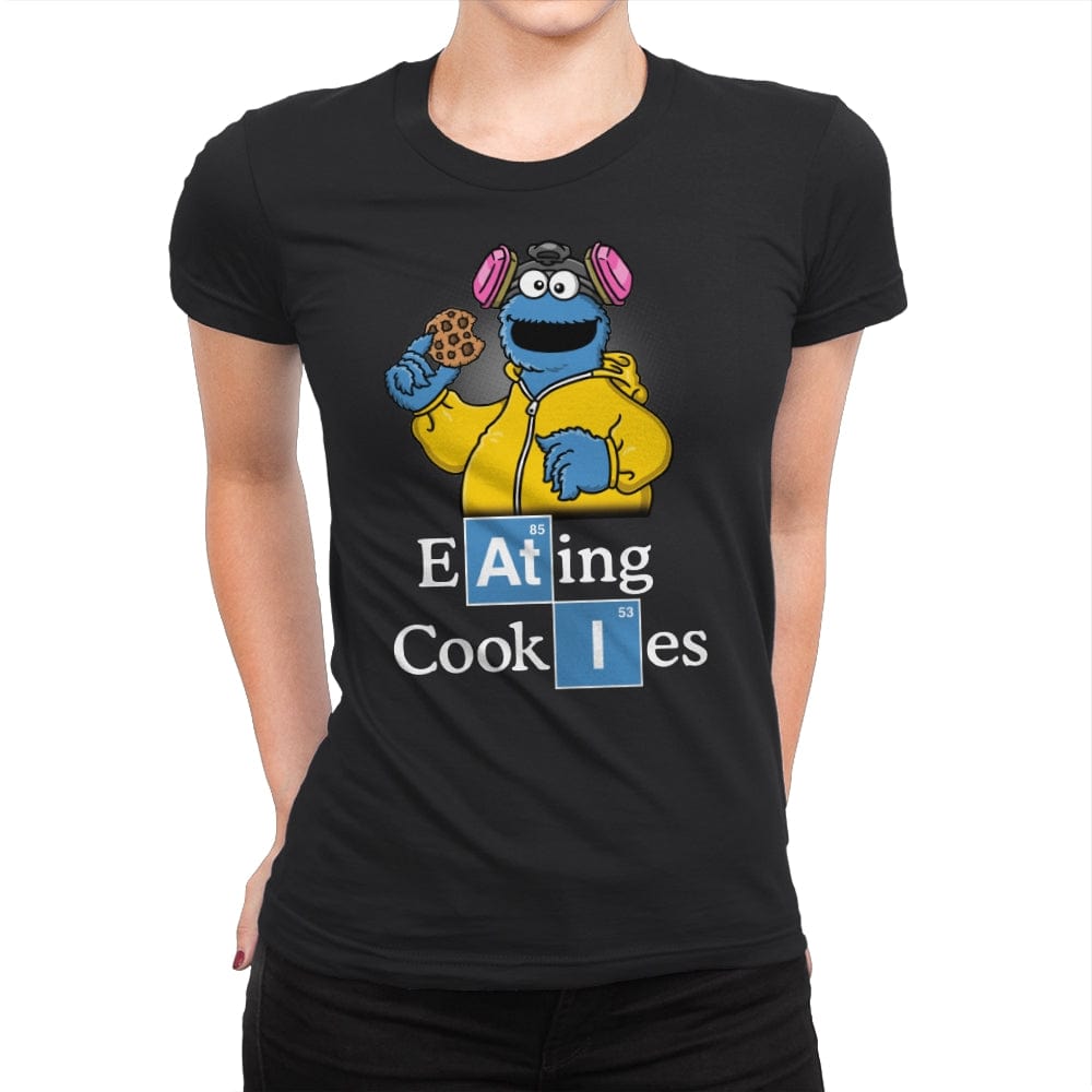 Eating Cookies - Womens Premium T-Shirts RIPT Apparel Small / Black