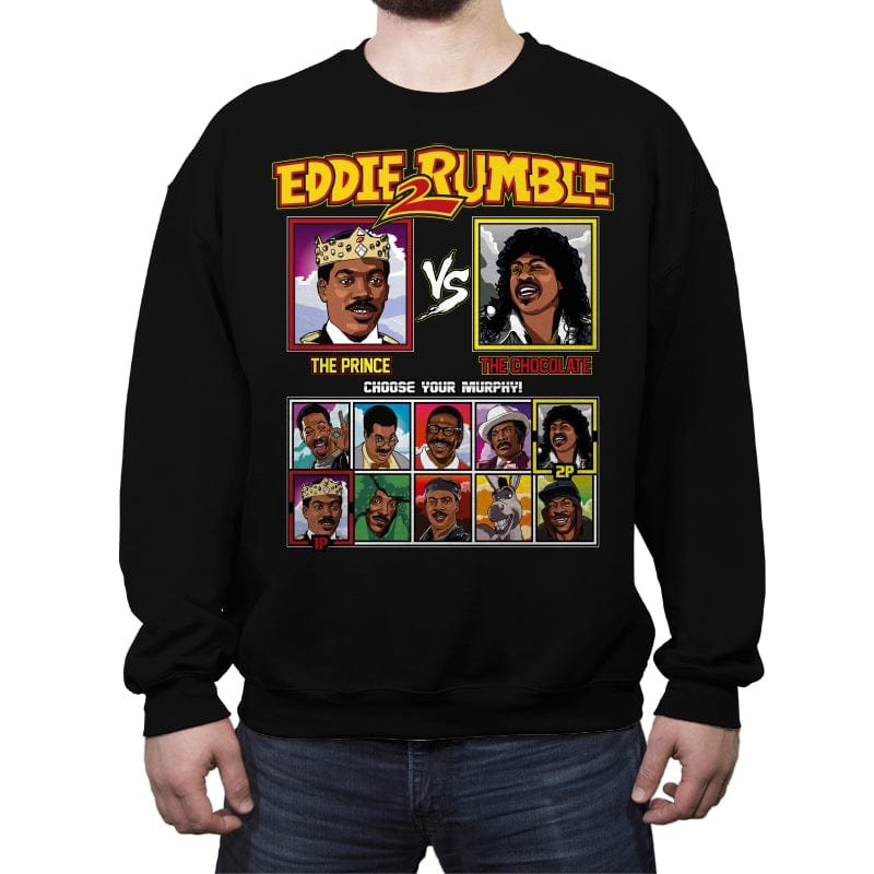 Eddie 2 Rumble - Retro Fighter Series - Crew Neck Sweatshirt Crew Neck Sweatshirt RIPT Apparel Small / Black