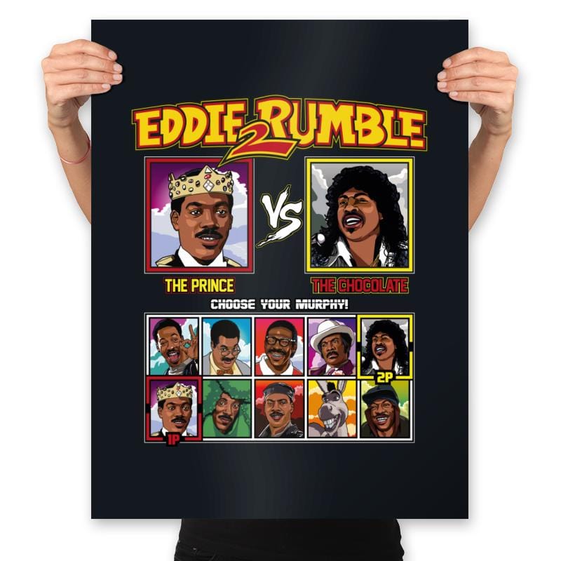 Eddie 2 Rumble - Retro Fighter Series - Prints Posters RIPT Apparel 18x24 / Black
