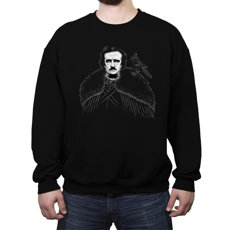 Edgar Allen Crow - Crew Neck Sweatshirt Crew Neck Sweatshirt RIPT Apparel Small / Black