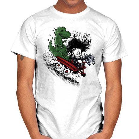 Edward and Dino - Mens T-Shirts RIPT Apparel Small / White