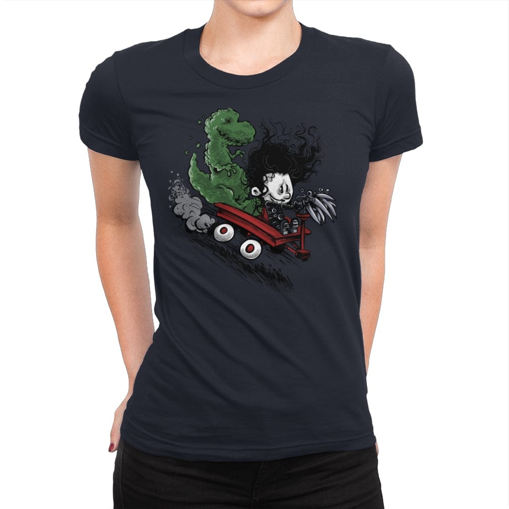 Edward and Dino - Womens Premium T-Shirts RIPT Apparel Small / Midnight Navy