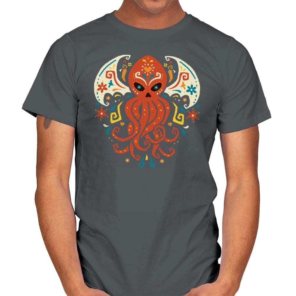 El dia del Cthulhu - Mens T-Shirts RIPT Apparel Small / Charcoal