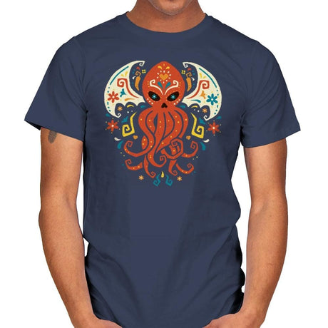 El dia del Cthulhu - Mens T-Shirts RIPT Apparel Small / Navy