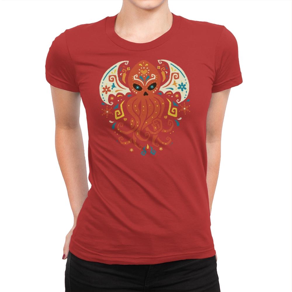 El dia del Cthulhu - Womens Premium T-Shirts RIPT Apparel Small / Red