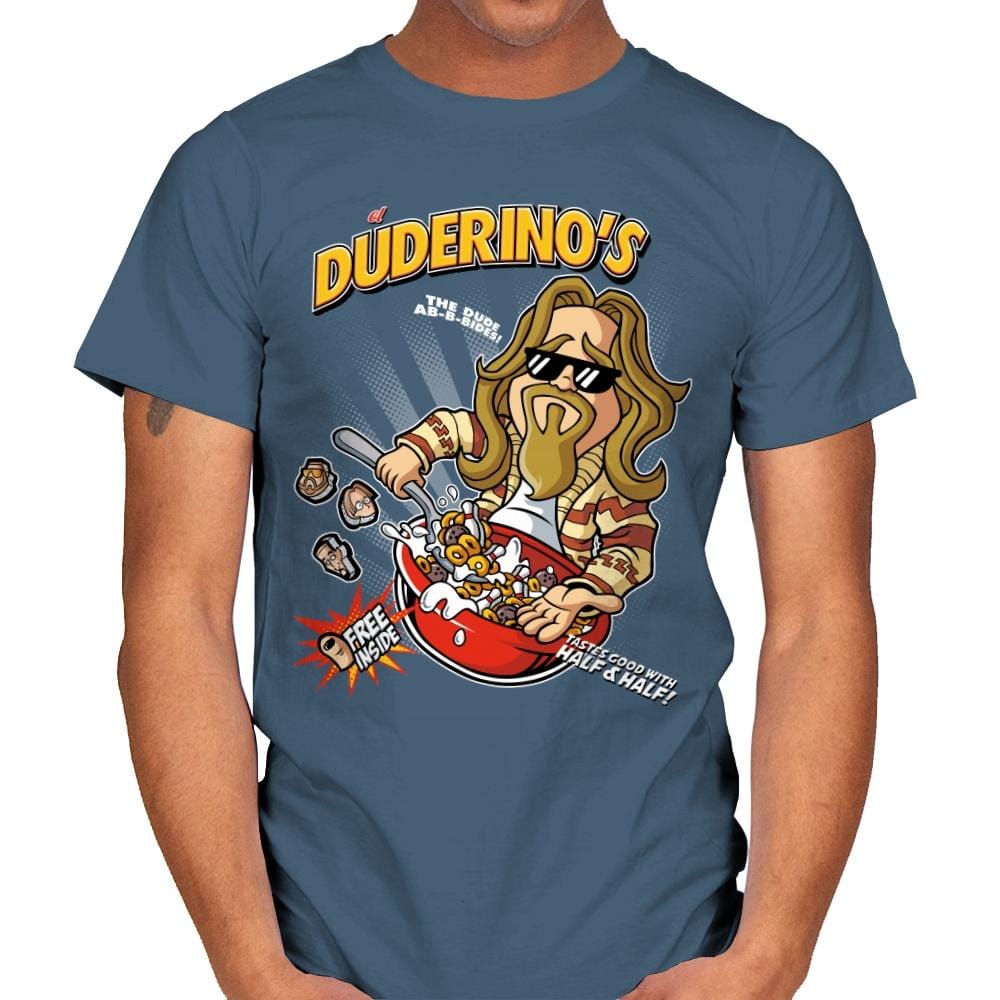 El Duderino's - Mens T-Shirts RIPT Apparel Small / Indigo Blue