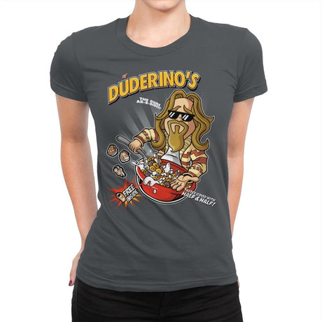 El Duderino's - Womens Premium T-Shirts RIPT Apparel Small / Heavy Metal