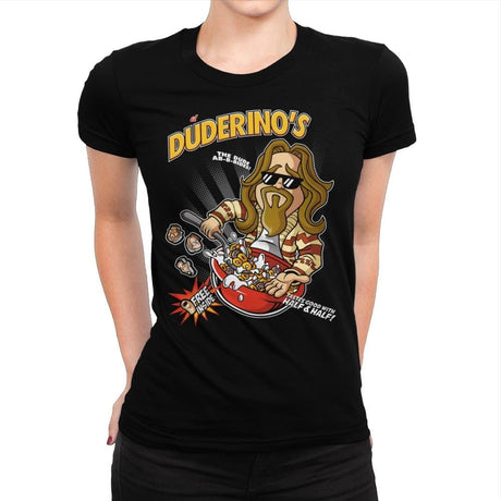 El Duderino's - Womens Premium T-Shirts RIPT Apparel Small / Indigo