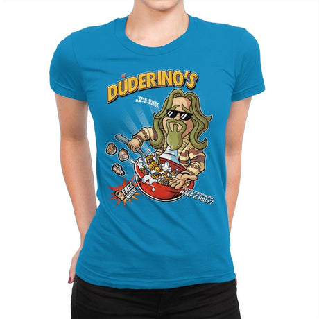 El Duderino's - Womens Premium T-Shirts RIPT Apparel Small / Turquoise