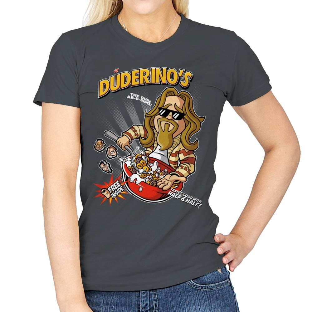 El Duderino's - Womens T-Shirts RIPT Apparel Small / Charcoal