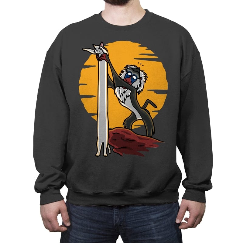 Elastic King! - Crew Neck Sweatshirt Crew Neck Sweatshirt RIPT Apparel Small / Charcoal