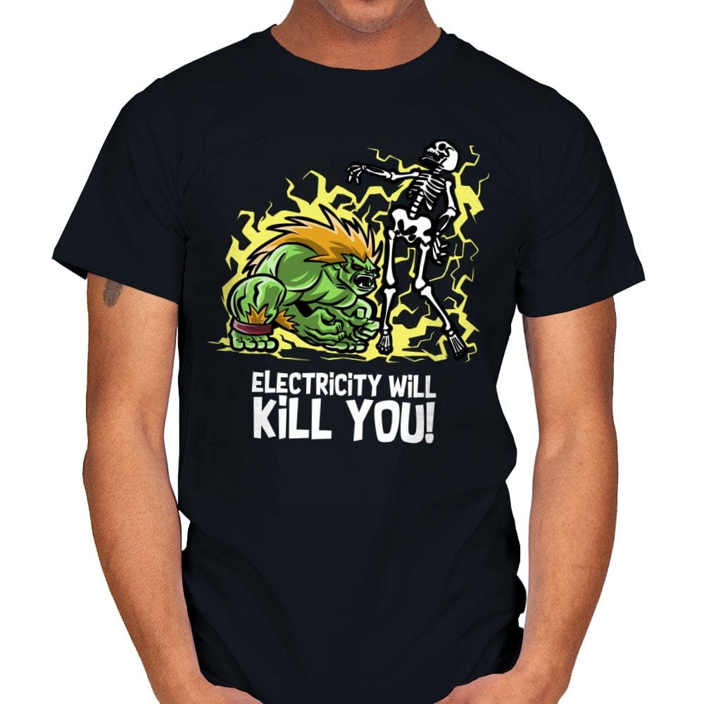 Electricity will Kill You - Mens T-Shirts RIPT Apparel Small / Black