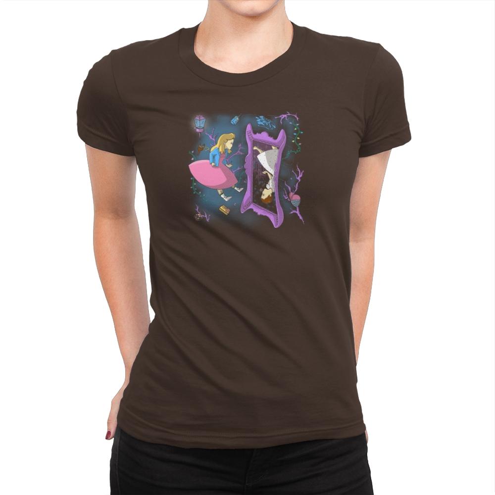 Eleven in Upside Downland Exclusive - Womens Premium T-Shirts RIPT Apparel Small / Dark Chocolate