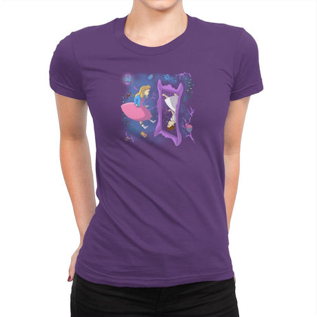 Eleven in Upside Downland Exclusive - Womens Premium T-Shirts RIPT Apparel Small / Purple Rush