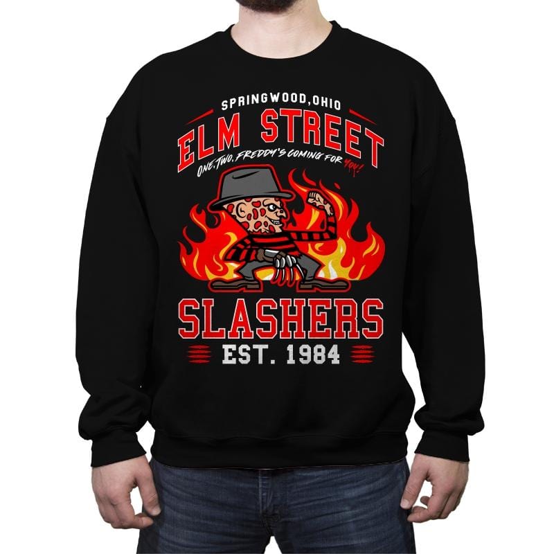 Elm Street Slashers - Crew Neck Sweatshirt Crew Neck Sweatshirt RIPT Apparel