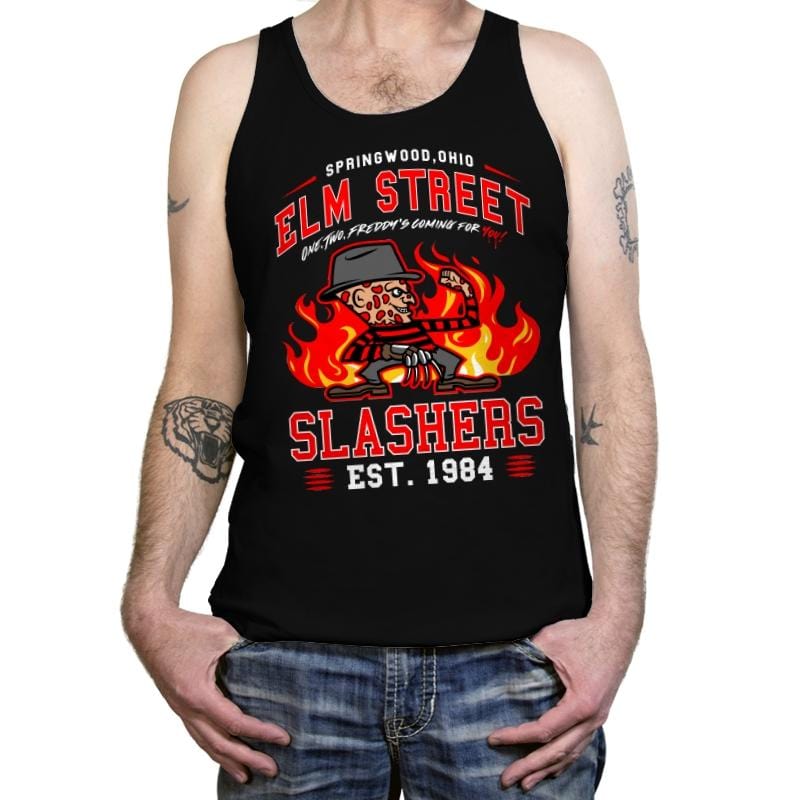 Elm Street Slashers - Tanktop Tanktop RIPT Apparel X-Small / Black