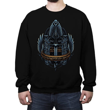 Emblem of a Forgotten King - Crew Neck Sweatshirt Crew Neck Sweatshirt RIPT Apparel Small / Black