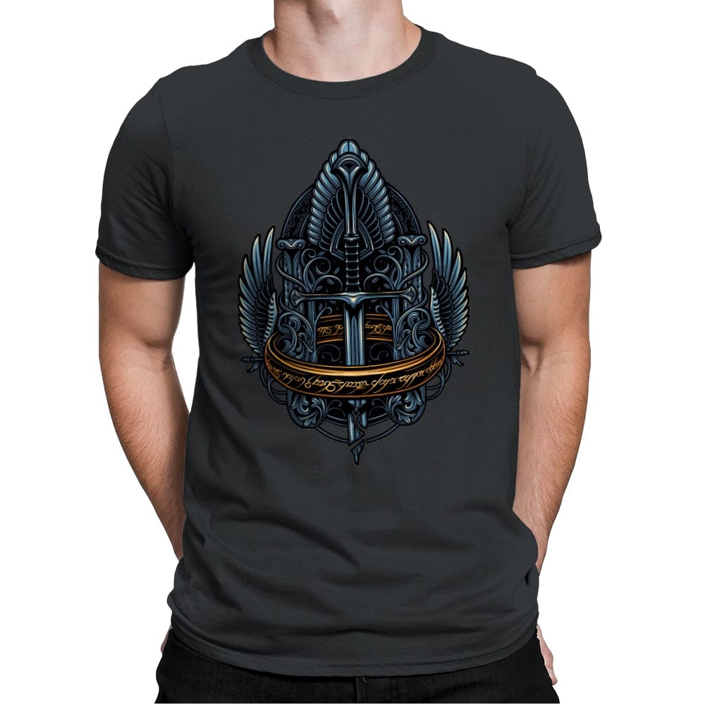 Emblem of a Forgotten King - Mens Premium T-Shirts RIPT Apparel Small / Heavy Metal