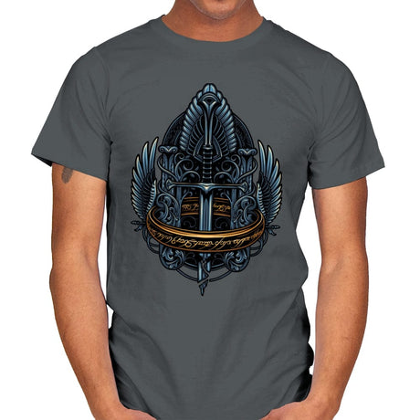 Emblem of a Forgotten King - Mens T-Shirts RIPT Apparel Small / Charcoal