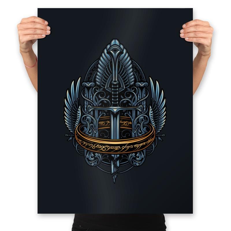 Emblem of a Forgotten King - Prints Posters RIPT Apparel 18x24 / Black