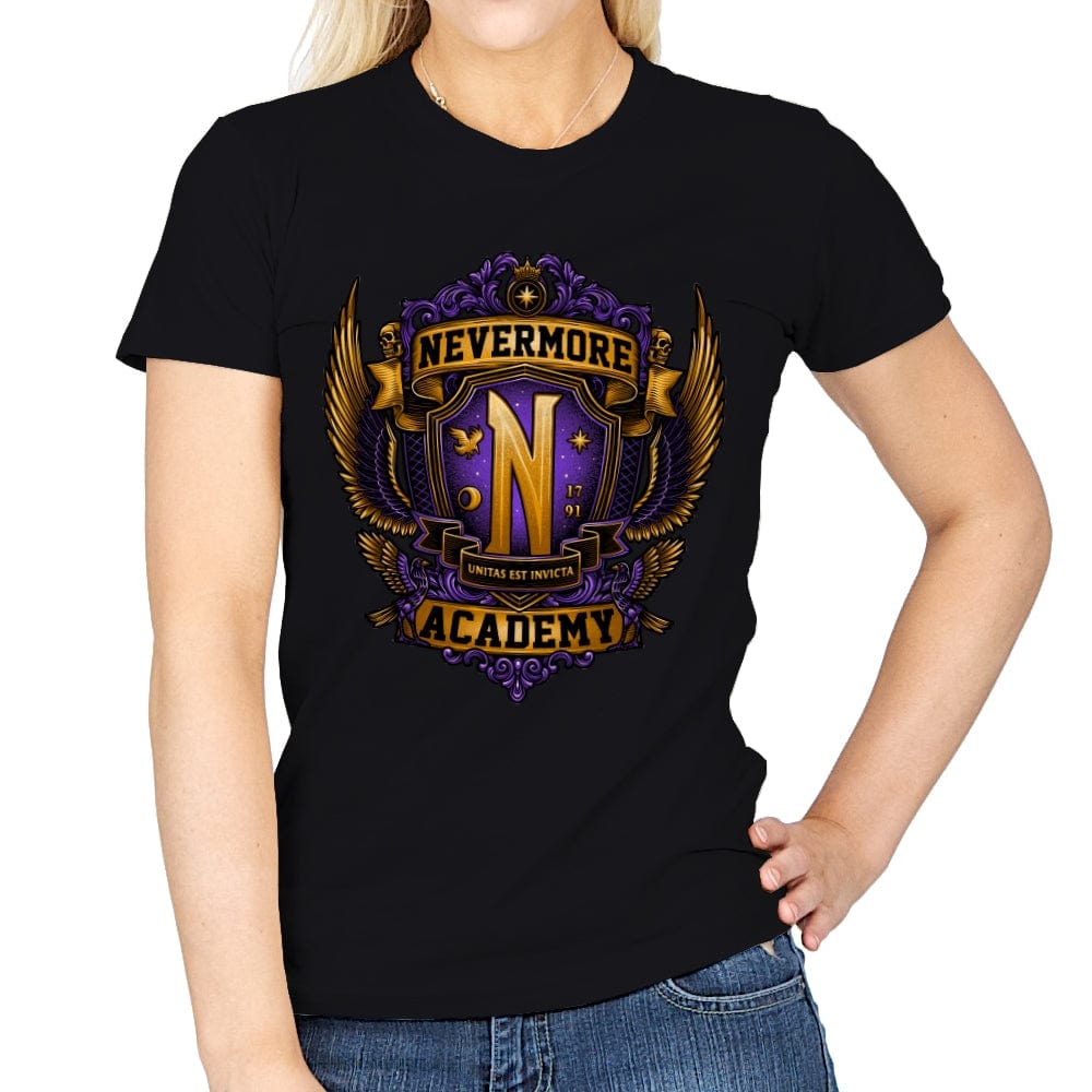 Emblem of the Academy - Womens T-Shirts RIPT Apparel Small / Black