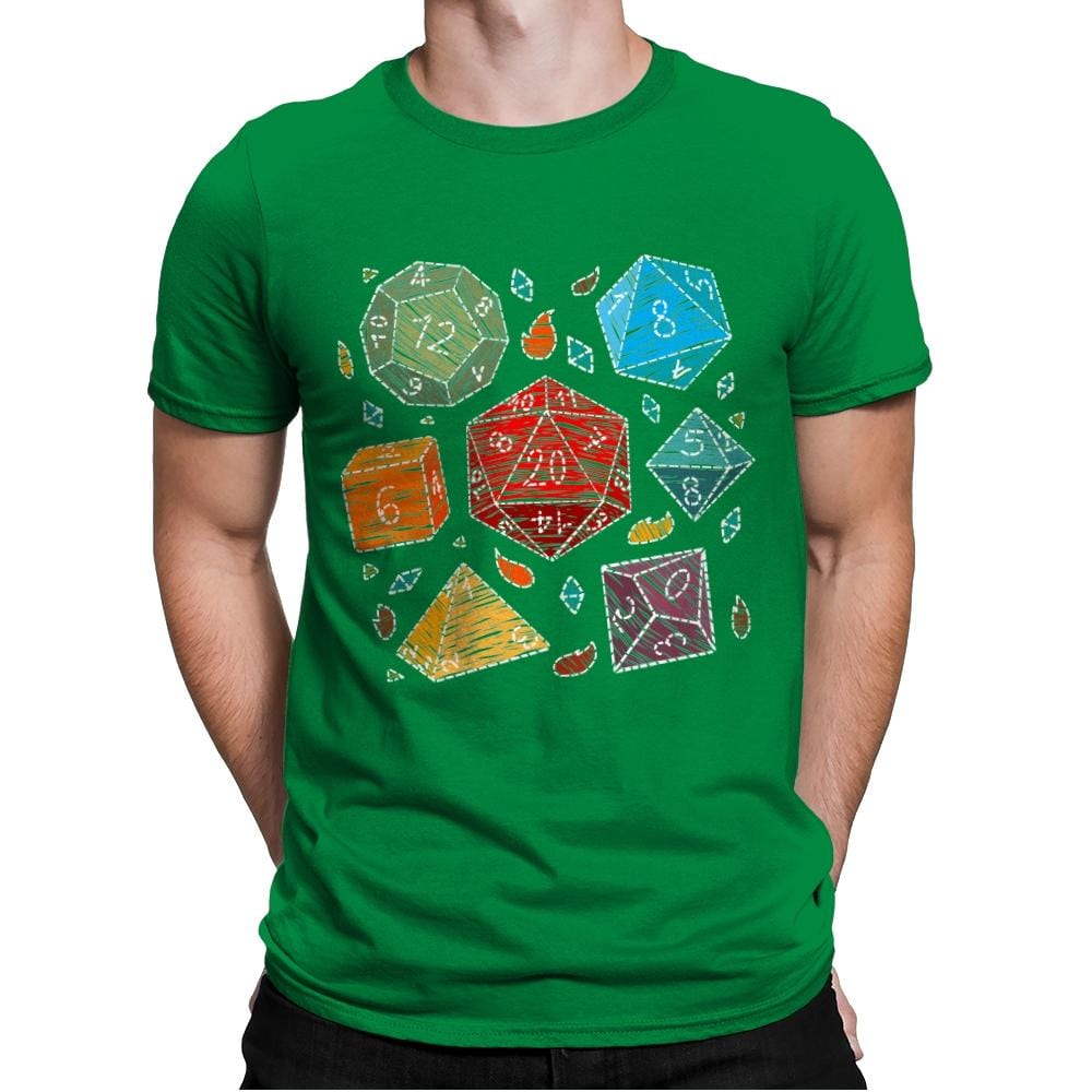 Embroidery Dice - Mens Premium T-Shirts RIPT Apparel Small / Kelly