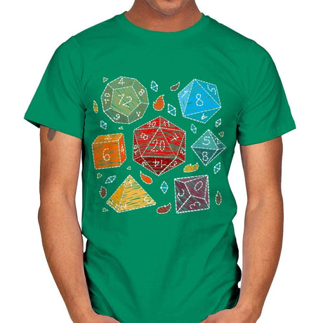Embroidery Dice - Mens T-Shirts RIPT Apparel Small / Kelly
