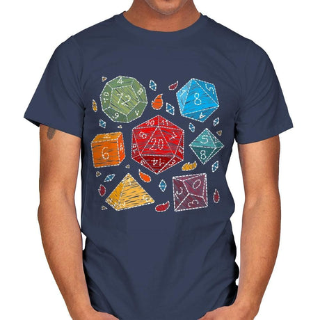 Embroidery Dice - Mens T-Shirts RIPT Apparel Small / Navy