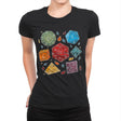 Embroidery Dice - Womens Premium T-Shirts RIPT Apparel Small / Black