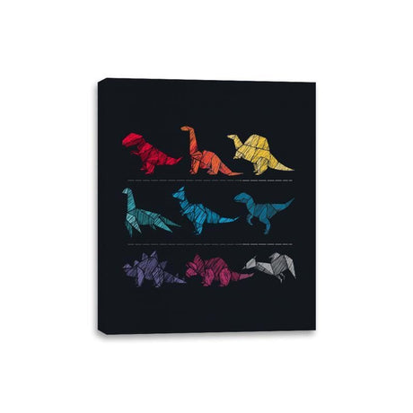 Embroidery Dinosaurs - Canvas Wraps Canvas Wraps RIPT Apparel 8x10 / Black