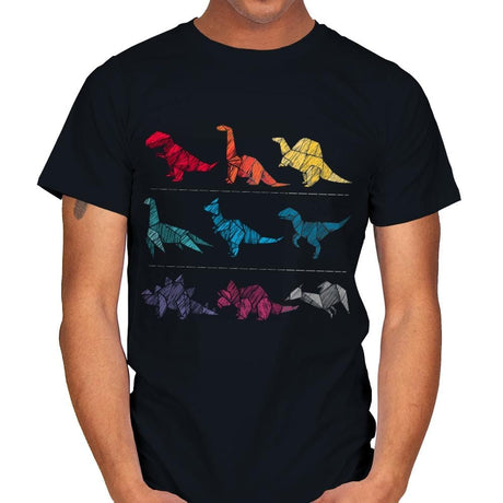 Embroidery Dinosaurs - Mens T-Shirts RIPT Apparel Small / Black