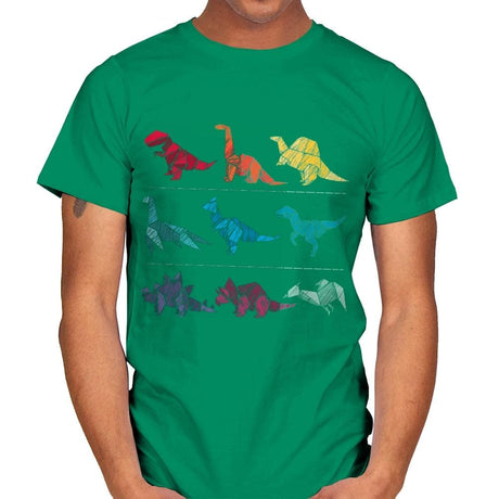 Embroidery Dinosaurs - Mens T-Shirts RIPT Apparel Small / Kelly