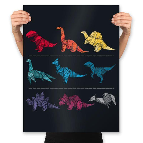 Embroidery Dinosaurs - Prints Posters RIPT Apparel 18x24 / Black