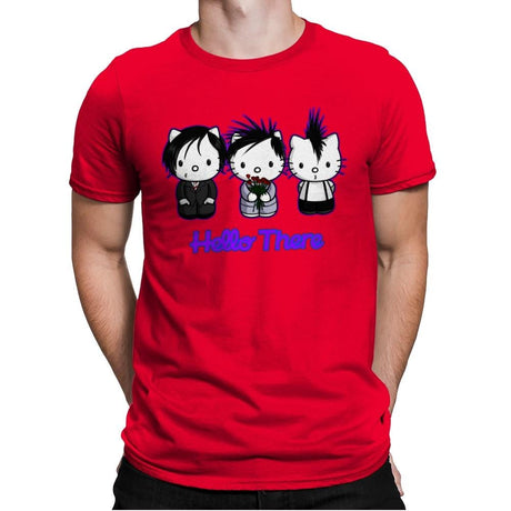 Emo Kitties - Mens Premium T-Shirts RIPT Apparel Small / Red