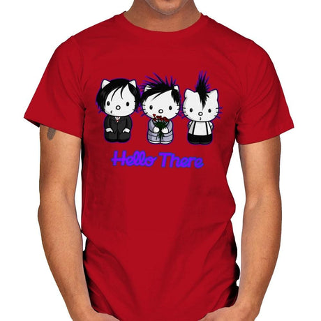 Emo Kitties - Mens T-Shirts RIPT Apparel Small / Red