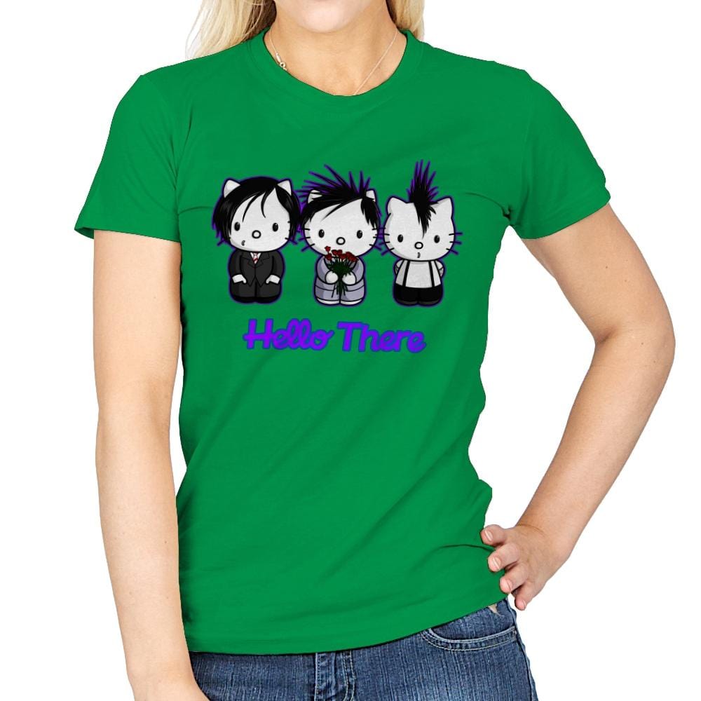 Emo Kitties - Womens T-Shirts RIPT Apparel Small / Irish Green