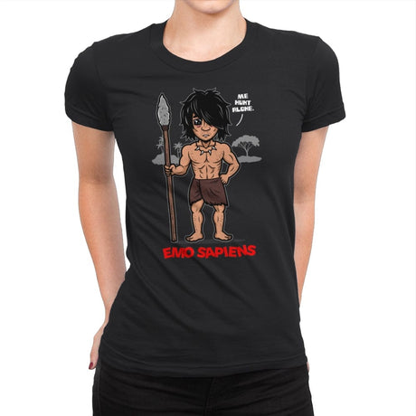 Emo Sapiens - Womens Premium T-Shirts RIPT Apparel Small / Black
