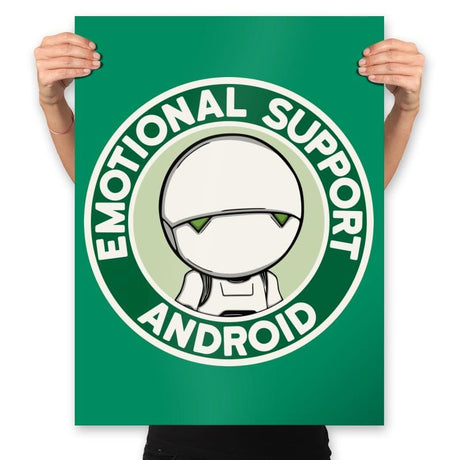 Emotional Support Android - Prints Posters RIPT Apparel 18x24 / Kelly