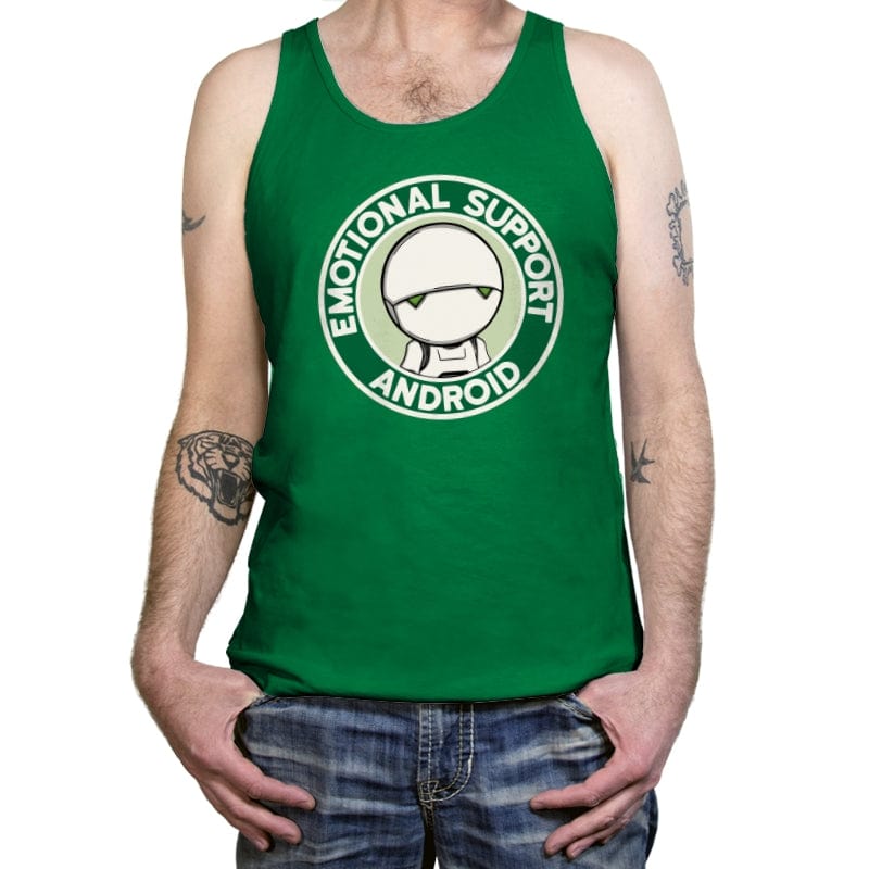 Emotional Support Android - Tanktop Tanktop RIPT Apparel X-Small / Kelly
