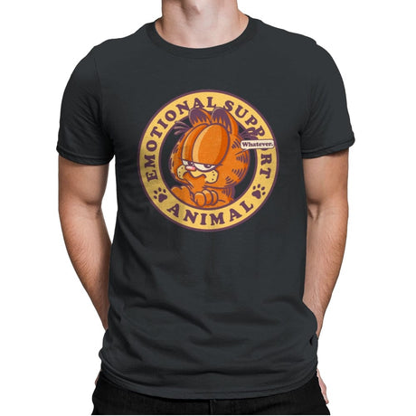Emotional Support Cat - Mens Premium T-Shirts RIPT Apparel Small / Heavy Metal