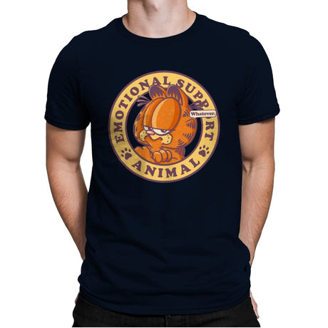 Emotional Support Cat - Mens Premium T-Shirts RIPT Apparel Small / Midnight Navy
