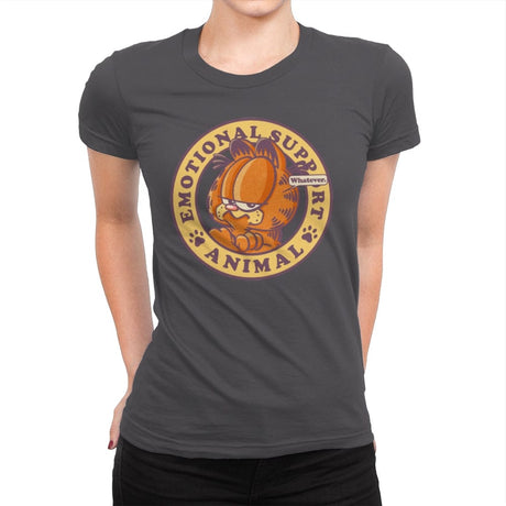 Emotional Support Cat - Womens Premium T-Shirts RIPT Apparel Small / Heavy Metal