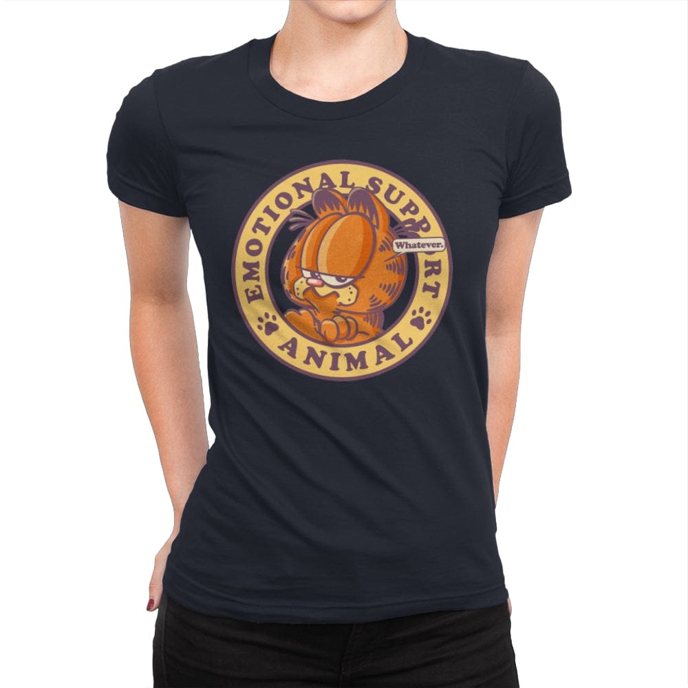 Emotional Support Cat - Womens Premium T-Shirts RIPT Apparel Small / Midnight Navy