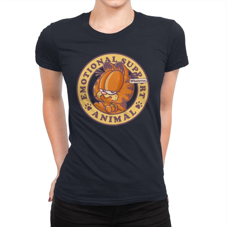 Emotional Support Cat - Womens Premium T-Shirts RIPT Apparel Small / Midnight Navy