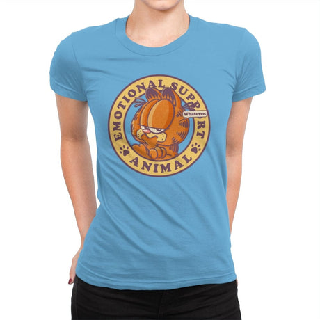 Emotional Support Cat - Womens Premium T-Shirts RIPT Apparel Small / Turquoise