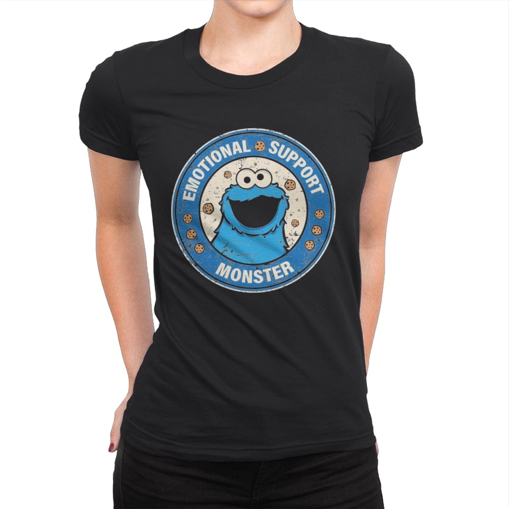 Emotional Support Monster - Womens Premium T-Shirts RIPT Apparel Small / Black