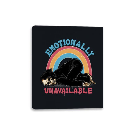 Emotionally Unavailable - Canvas Wraps Canvas Wraps RIPT Apparel 8x10 / Black