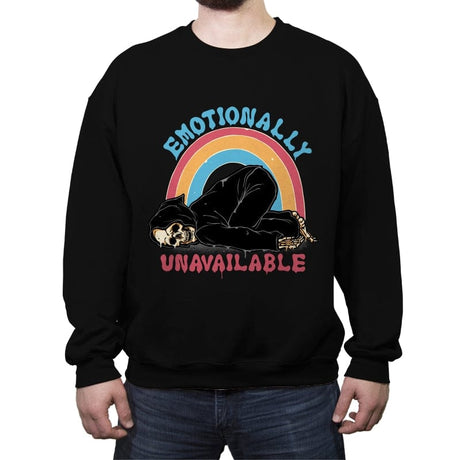 Emotionally Unavailable - Crew Neck Sweatshirt Crew Neck Sweatshirt RIPT Apparel Small / Black