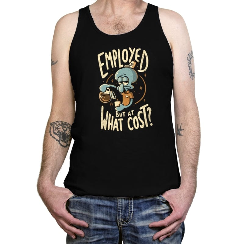 Employed But At What Cost - Tanktop Tanktop RIPT Apparel X-Small / Black