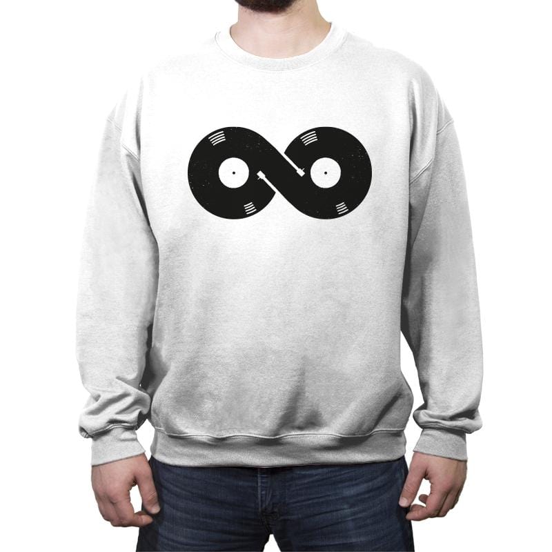 Endless Music - Crew Neck Sweatshirt Crew Neck Sweatshirt RIPT Apparel Small / White